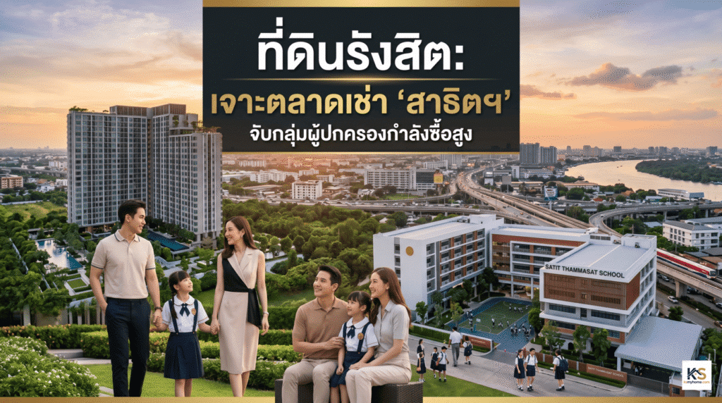 เจาะลึกโอกาสลงทุนบนที่ดินรังสิต รับผลตอบแทนระยะยาวจากตลาดเช่ากลุ่มผู้ปกครองโรงเรียนสาธิตฯ ที่มีกำลังซื้อสูง วิเคราะห์ศักยภาพทำเลที่นักลงทุนไม่ควรพลาด