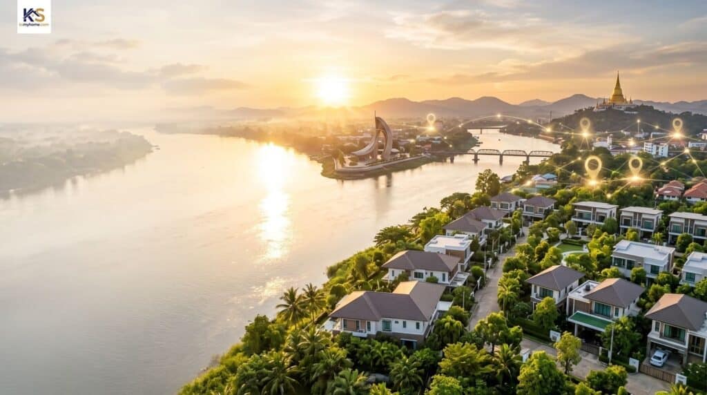 ทำเลทองซื้อบ้านนครสวรรค์ วิวเมืองริมแม่น้ำเจ้าพระยา พาสาน และวัดคีรีวงศ์