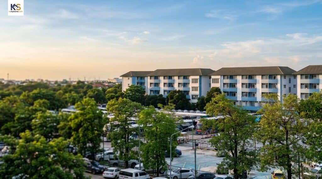 นัมเบอร์วัน อพาร์ทเมนท์ หอพักยอดนิยมใกล้ ม.ราม 2 บรรยากาศร่มรื่นยามเย็น